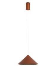 M9453  Cono 24cm Single Pendant, 10W LED, 3000K, Triac Dimmable, Copper